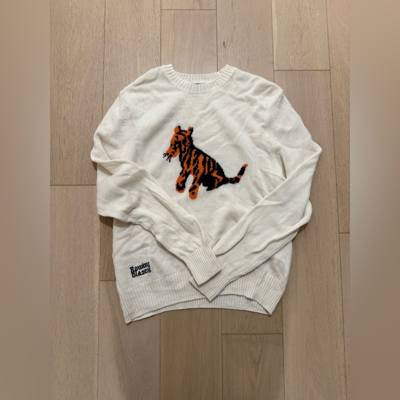 Rowing Blazers TIGGER CASHMERE SWEATER IVORY - Picture 3 of 4